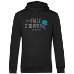 Herren Premium Bio Hoodie Wenn ich falle, stolpert die Welt mit