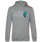 Herren Premium Bio Hoodie Wenn ich falle, stolpert die Welt mit