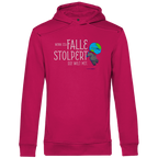 Herren Premium Bio Hoodie Wenn ich falle, stolpert die Welt mit