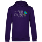 Herren Premium Bio Hoodie Wenn ich falle, stolpert die Welt mit