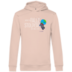 Herren Premium Bio Hoodie Wenn ich falle, stolpert die Welt mit