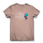Damen Premium Bio T-Shirt Wenn ich falle, stolpert die Welt mit