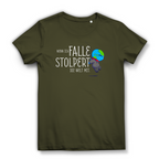 Damen Premium Bio T-Shirt Wenn ich falle, stolpert die Welt mit