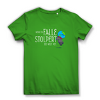 Damen Premium Bio T-Shirt Wenn ich falle, stolpert die Welt mit