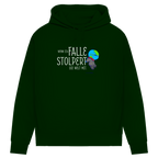 Damen Premium Bio Hoodie Wenn ich falle, stolpert die Welt mit