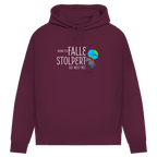 Damen Premium Bio Hoodie Wenn ich falle, stolpert die Welt mit
