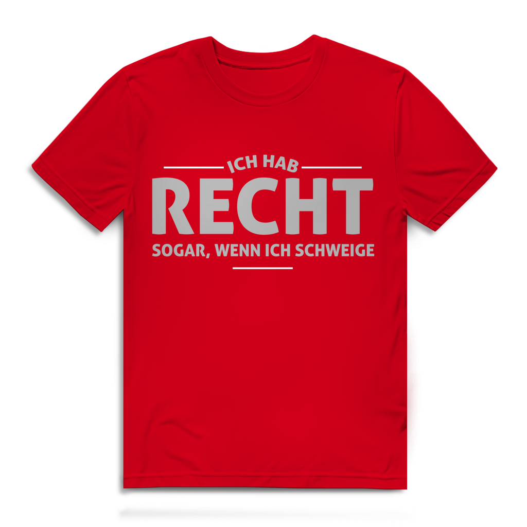 Herren Premium Bio T-Shirt Ich hab recht. Sogar, wenn ich schweige
