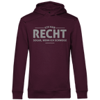 Herren Premium Bio Hoodie Ich hab recht. Sogar, wenn ich schweige