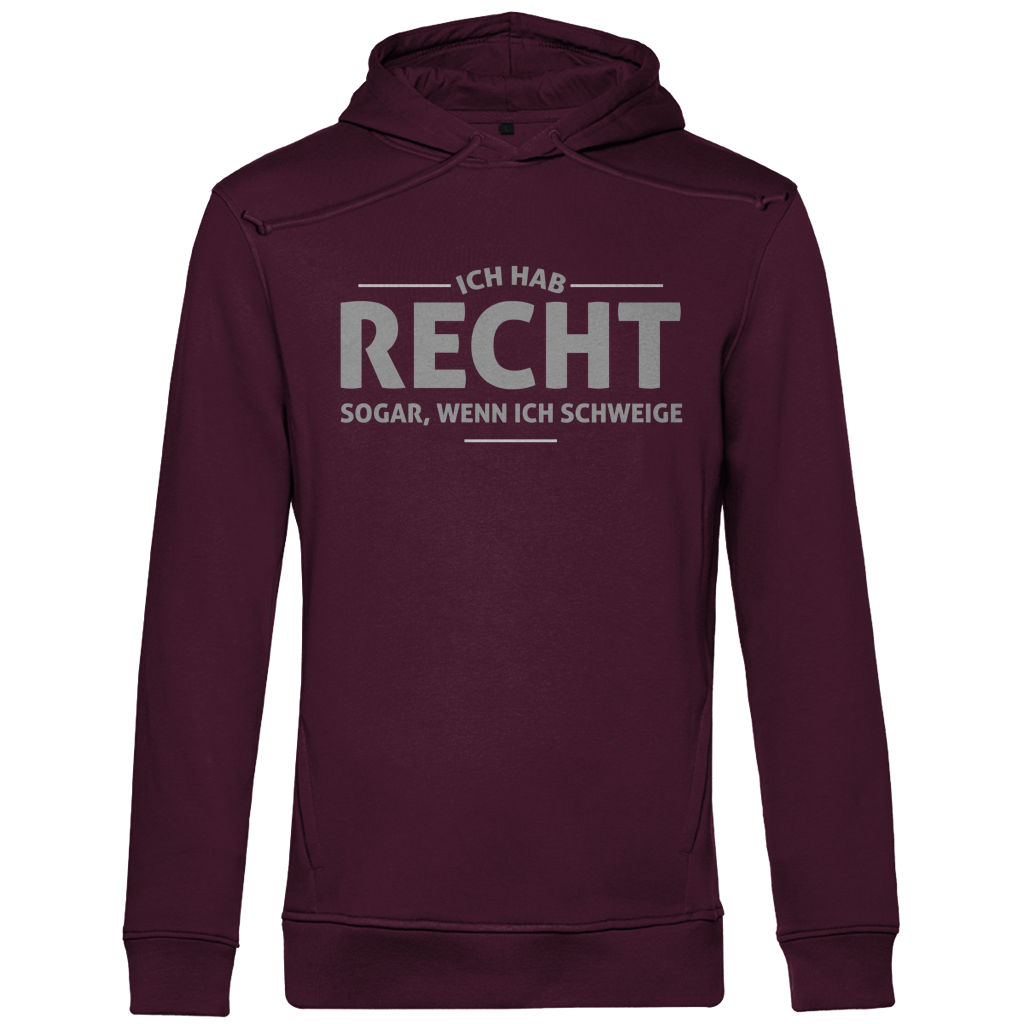 Herren Premium Bio Hoodie Ich hab recht. Sogar, wenn ich schweige