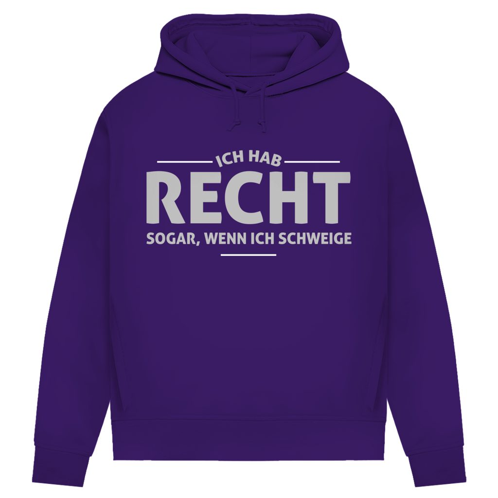 Damen Premium Bio Hoodie Ich hab recht. Sogar, wenn ich schweige