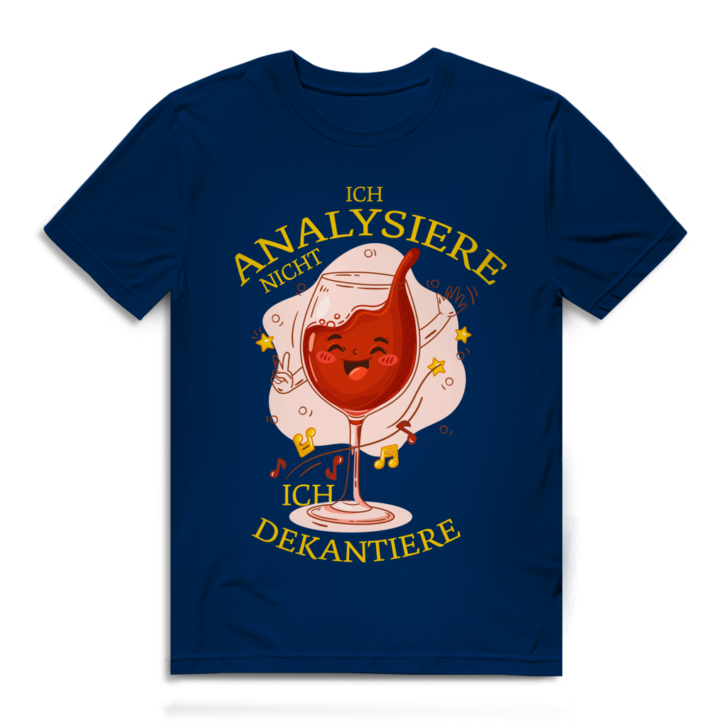 Herren Premium Bio T-Shirt Ich analysiere nicht. Ich dekantiere