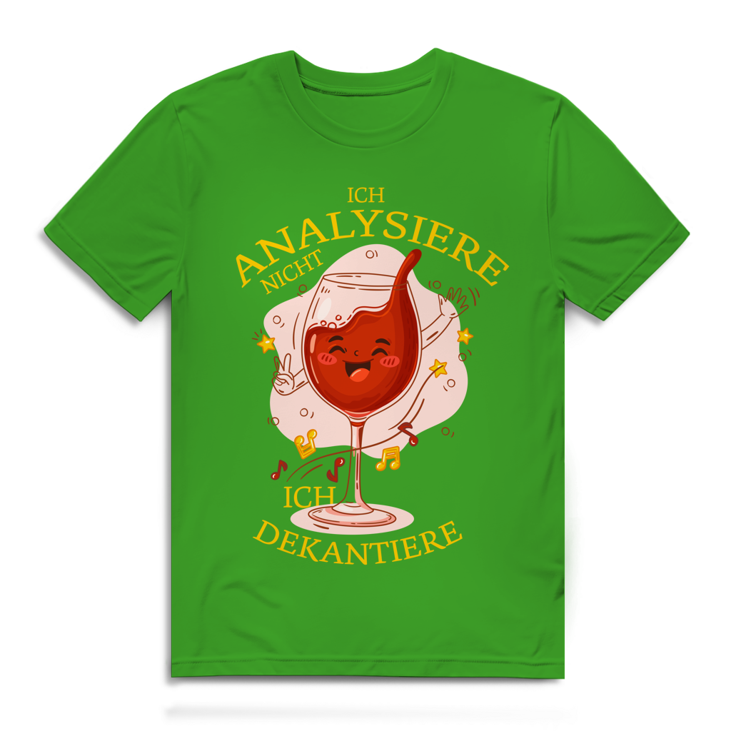 Herren Premium Bio T-Shirt Ich analysiere nicht. Ich dekantiere