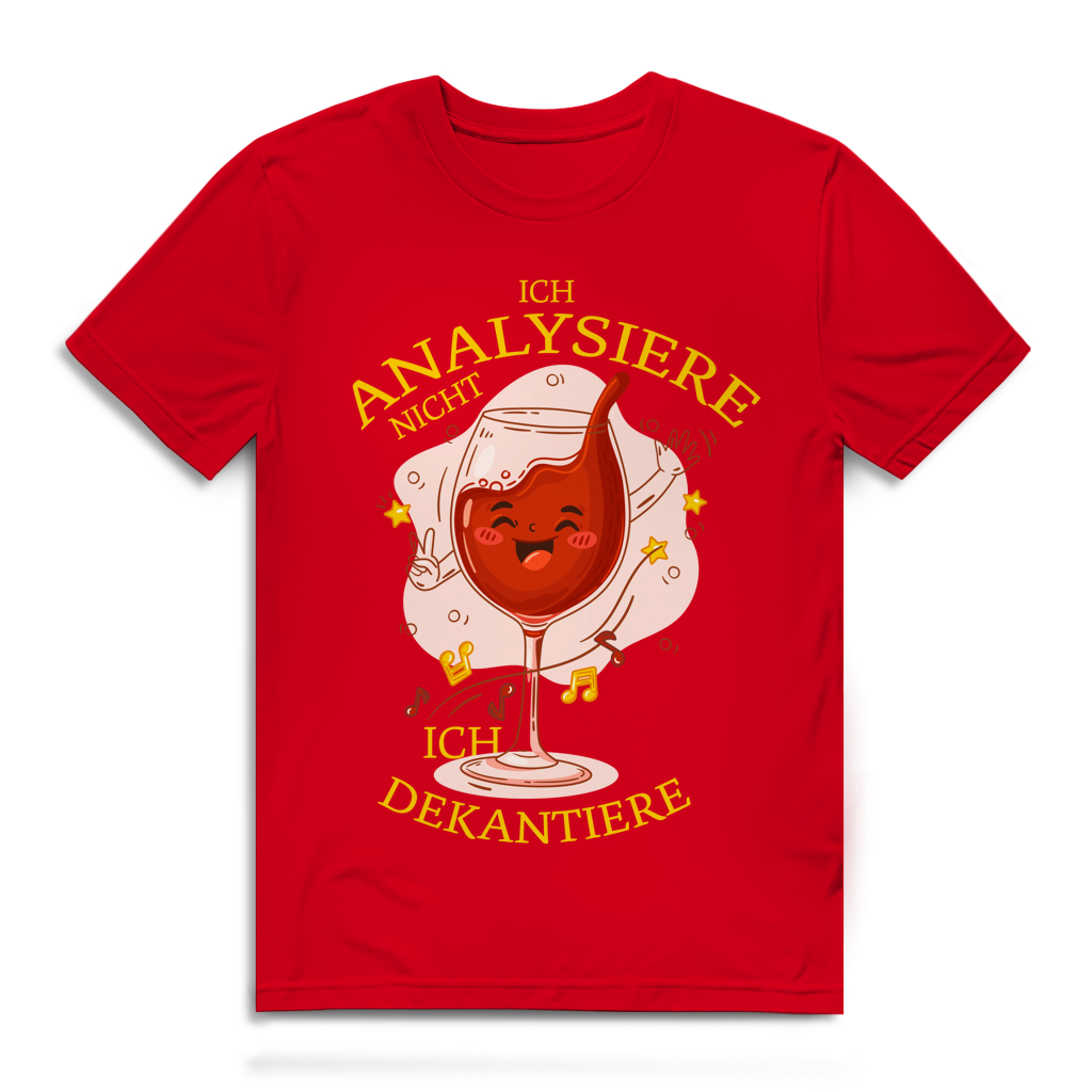 Herren Premium Bio T-Shirt Ich analysiere nicht. Ich dekantiere