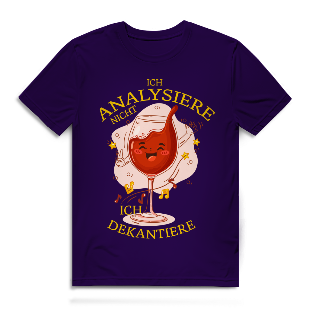 Herren Premium Bio T-Shirt Ich analysiere nicht. Ich dekantiere
