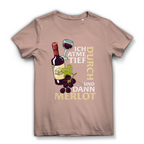 Damen Premium Bio T-Shirt Ich atme tief durch. Und dann Merlot
