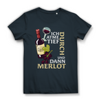 Damen Premium Bio T-Shirt Ich atme tief durch. Und dann Merlot