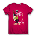 Damen Premium Bio T-Shirt Ich atme tief durch. Und dann Merlot