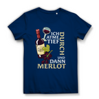 Damen Premium Bio T-Shirt Ich atme tief durch. Und dann Merlot