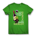 Damen Premium Bio T-Shirt Ich atme tief durch. Und dann Merlot