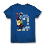 Damen Premium Bio T-Shirt Ich atme tief durch. Und dann Merlot