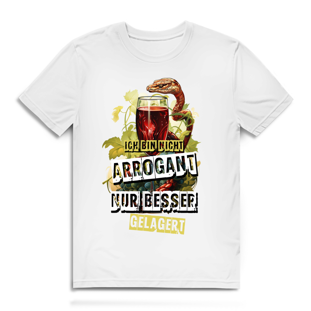 Herren Premium Bio T-Shirt Ich bin nicht arrogant. Nur besser gelagert