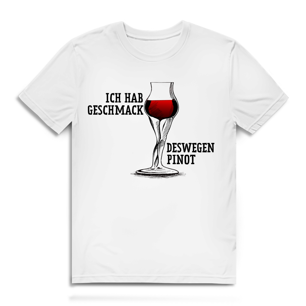 Herren Premium Bio T-Shirt Ich hab Geschmack. Deswegen Pinot