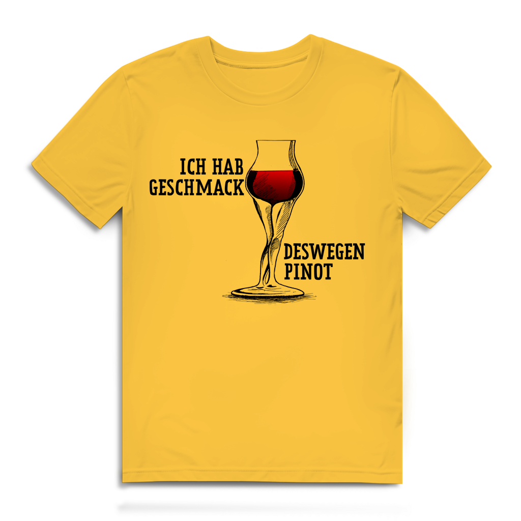 Herren Premium Bio T-Shirt Ich hab Geschmack. Deswegen Pinot