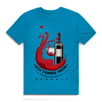 Herren Premium Bio T-Shirt Ich trinke Wein, weil Wasser keine Geschichten erzählt