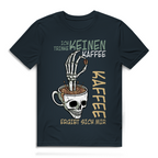 Herren Premium Bio T-Shirt „Ich trinke keinen Kaffee. Kaffee ergibt sich mir