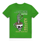 Herren Premium Bio T-Shirt „Ich trinke keinen Kaffee. Kaffee ergibt sich mir