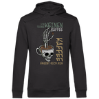 Herren Premium Bio Hoodie „Ich trinke keinen Kaffee. Kaffee ergibt sich mir