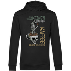 Herren Premium Bio Hoodie „Ich trinke keinen Kaffee. Kaffee ergibt sich mir