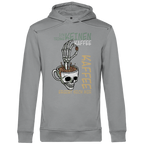 Herren Premium Bio Hoodie „Ich trinke keinen Kaffee. Kaffee ergibt sich mir