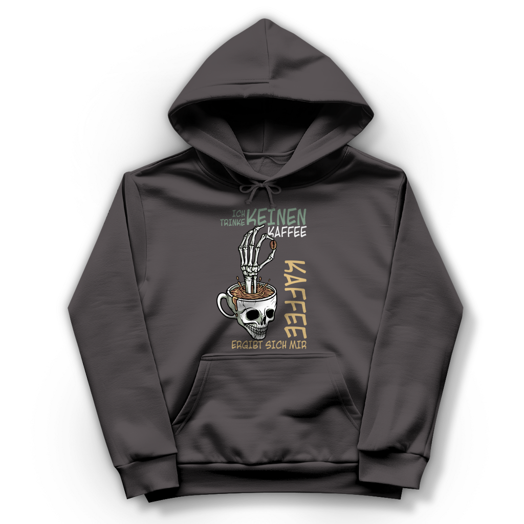 Damen Hoodie „Ich trinke keinen Kaffee. Kaffee ergibt sich mir