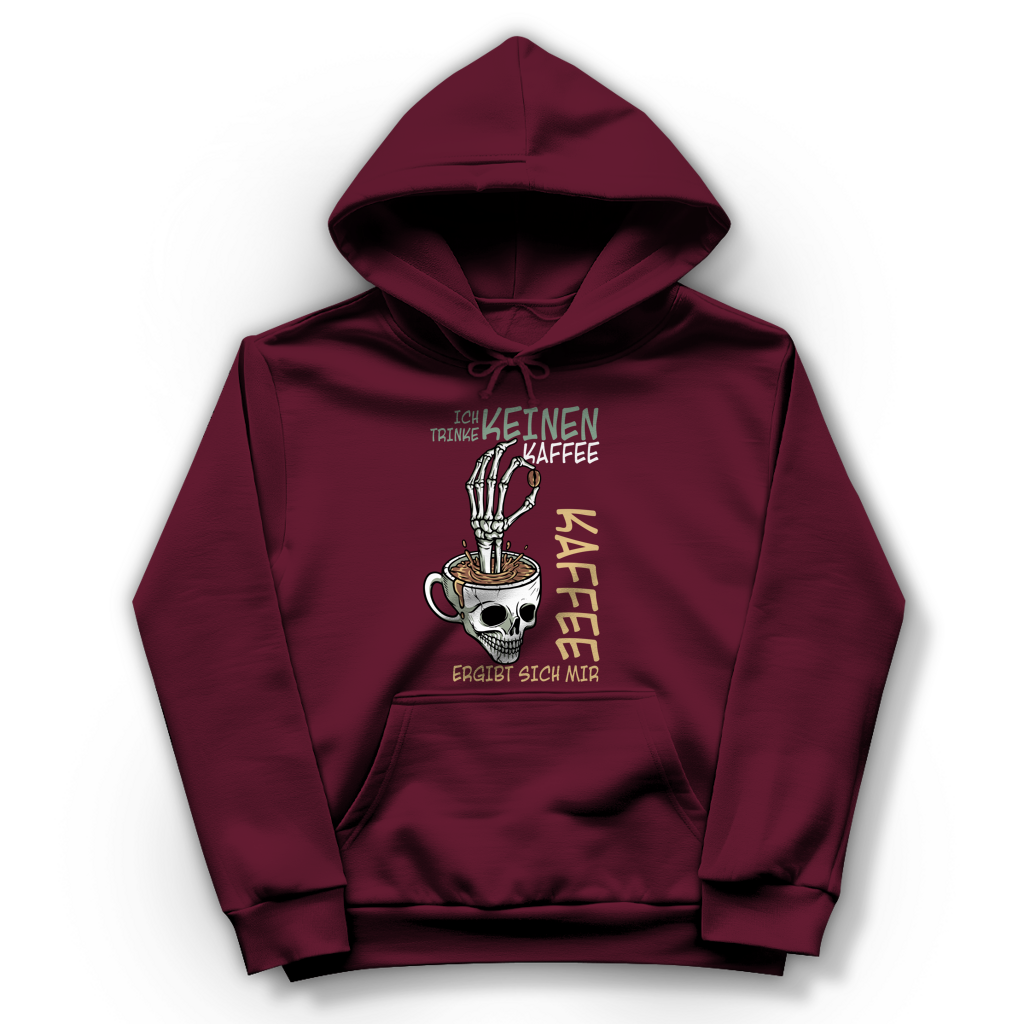 Damen Hoodie „Ich trinke keinen Kaffee. Kaffee ergibt sich mir