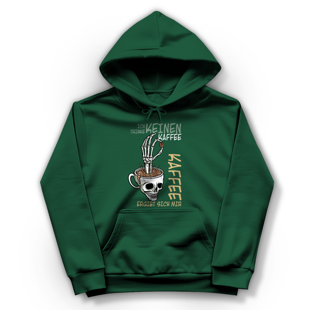 Damen Hoodie „Ich trinke keinen Kaffee. Kaffee ergibt sich mir