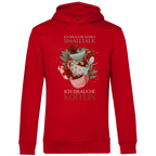 Herren Premium Bio Hoodie Ich brauche keinen Smalltalk. Ich brauche Koffein