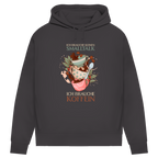 Damen Premium Bio Hoodie Ich brauche keinen Smalltalk. Ich brauche Koffein