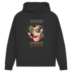 Damen Premium Bio Hoodie Ich brauche keinen Smalltalk. Ich brauche Koffein