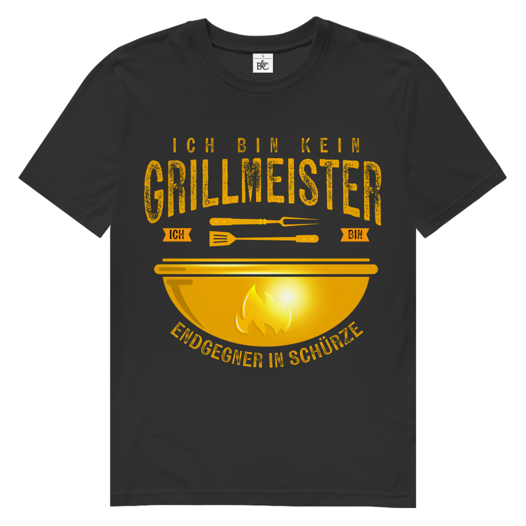 Herren Premium Bio T-Shirt Ich bin kein Grillmeister. Ich bin Endgegner in Schürze