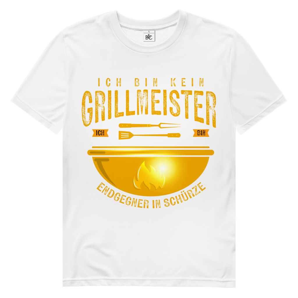 Herren Premium Bio T-Shirt Ich bin kein Grillmeister. Ich bin Endgegner in Schürze