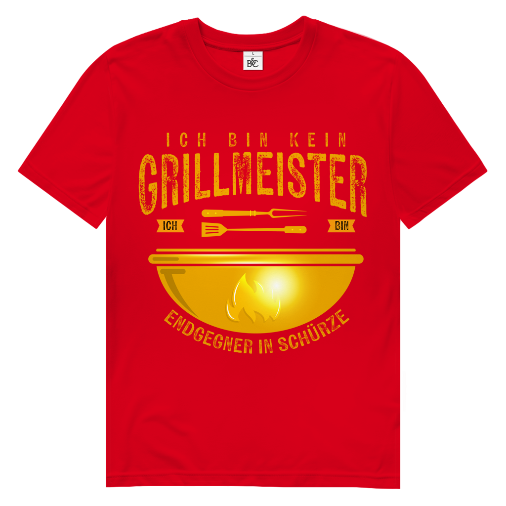 Herren Premium Bio T-Shirt Ich bin kein Grillmeister. Ich bin Endgegner in Schürze