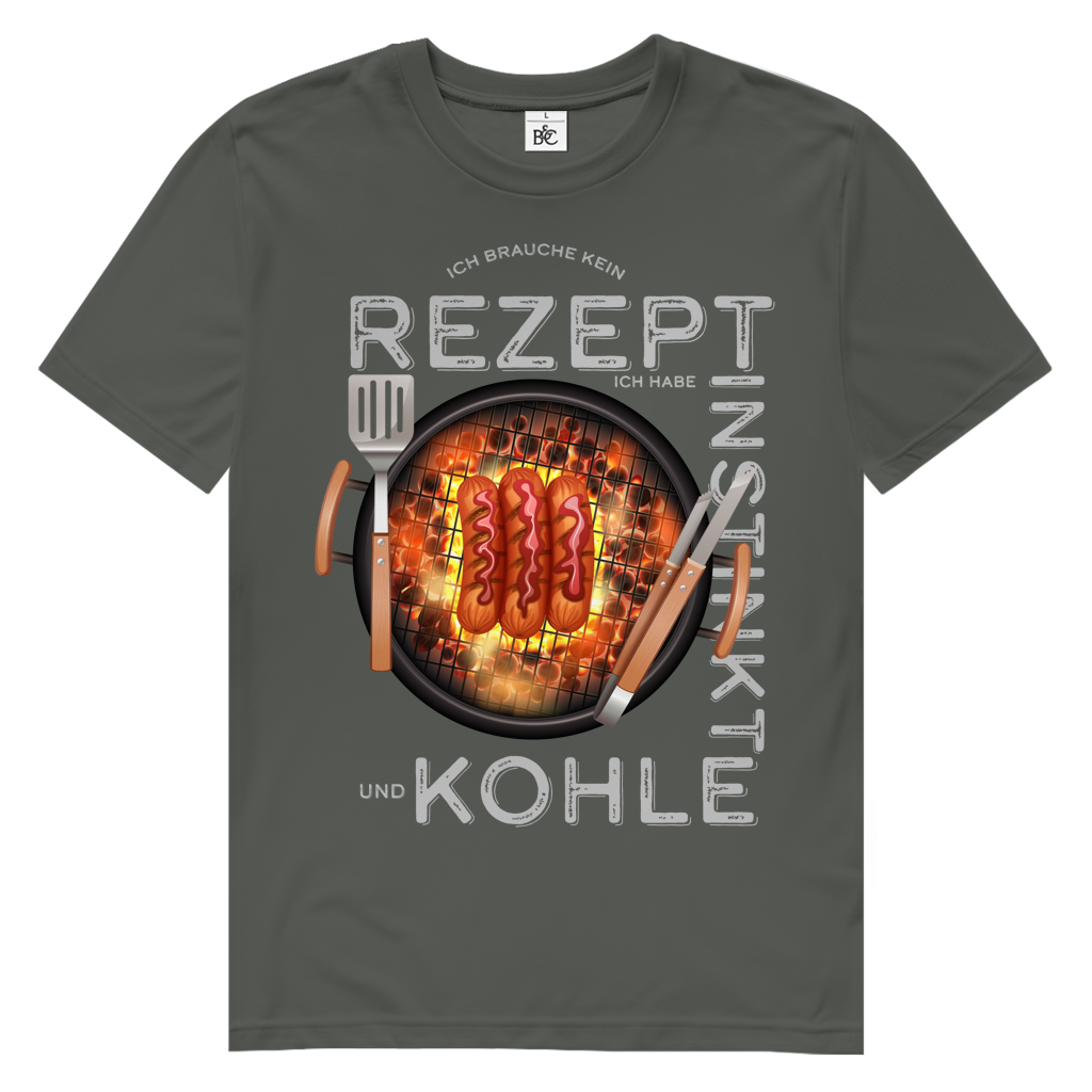 Herren Premium Bio T-Shirt Ich brauche kein Rezept. Ich habe Instinkt und Kohle