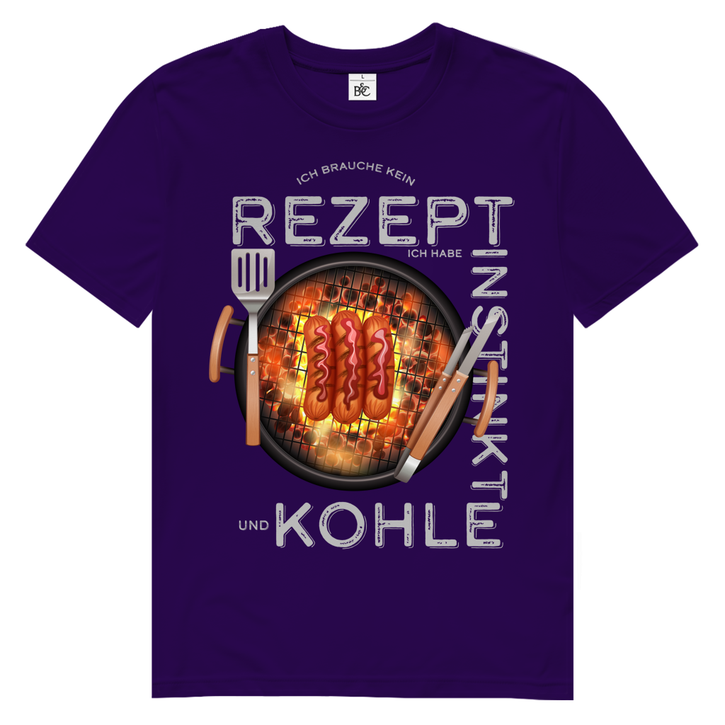 Herren Premium Bio T-Shirt Ich brauche kein Rezept. Ich habe Instinkt und Kohle