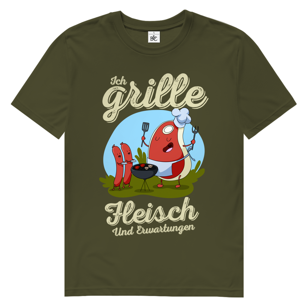Herren Premium Bio T-Shirt Ich grille Fleisch. Und Erwartungen