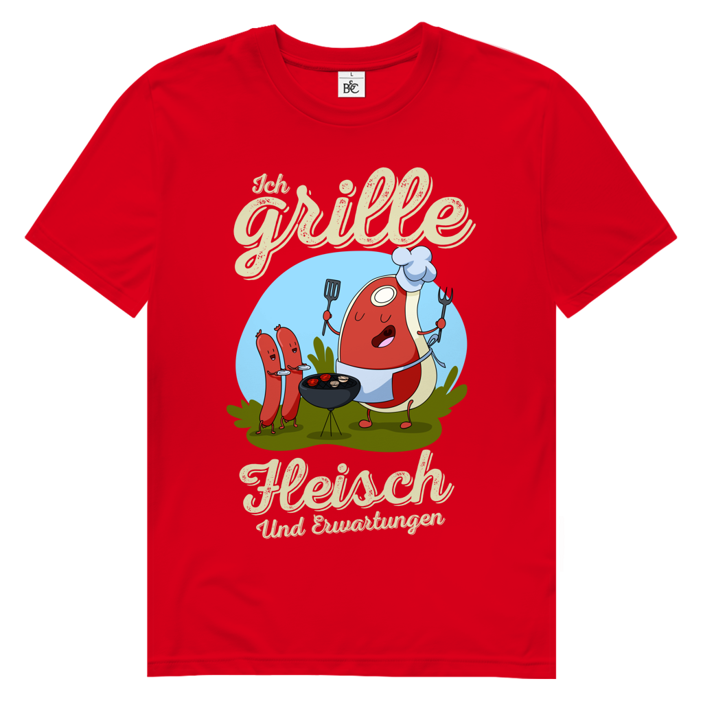 Herren Premium Bio T-Shirt Ich grille Fleisch. Und Erwartungen