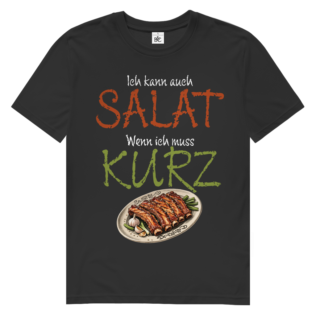 Herren Premium Bio T-Shirt Ich kann auch Salat. Wenn ich muss. Kurz