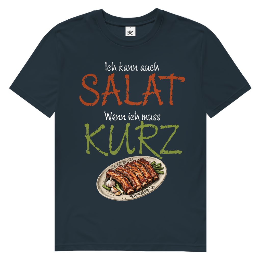 Herren Premium Bio T-Shirt Ich kann auch Salat. Wenn ich muss. Kurz