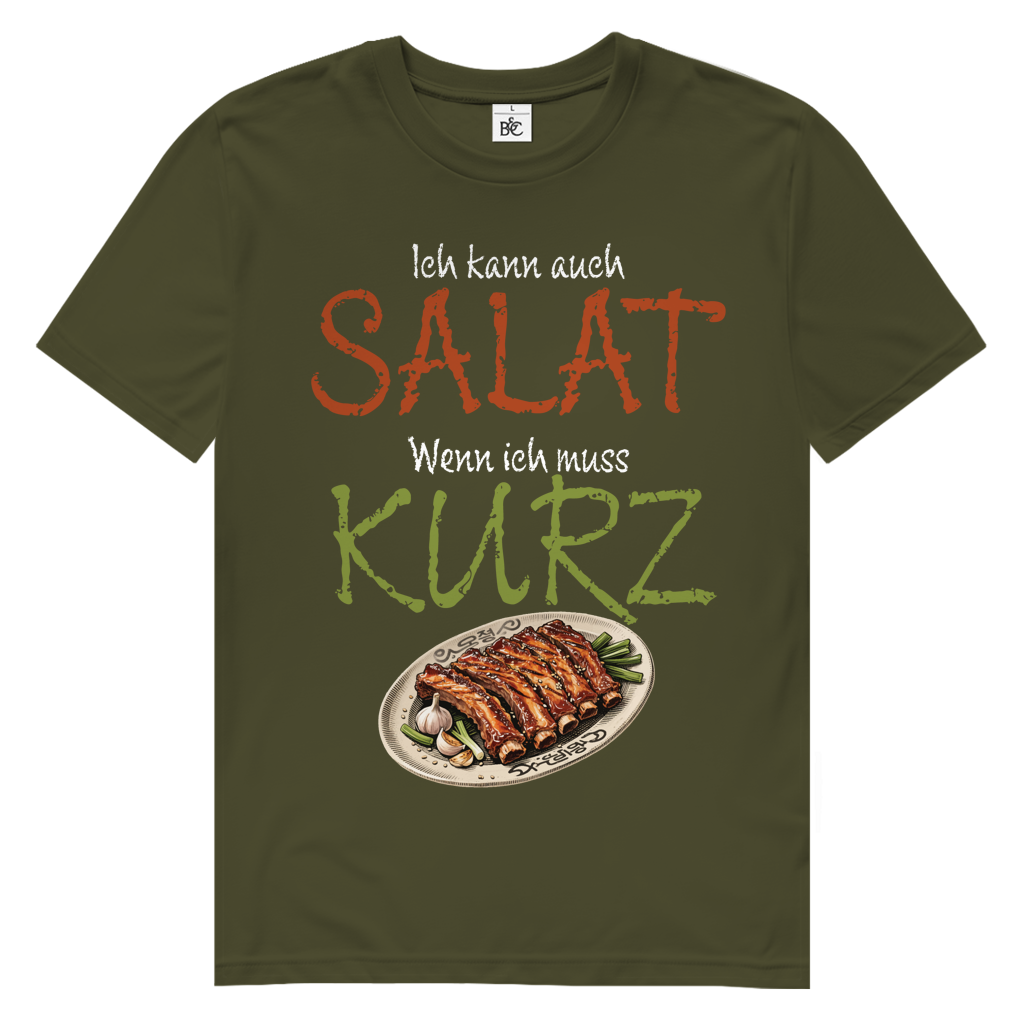 Herren Premium Bio T-Shirt Ich kann auch Salat. Wenn ich muss. Kurz