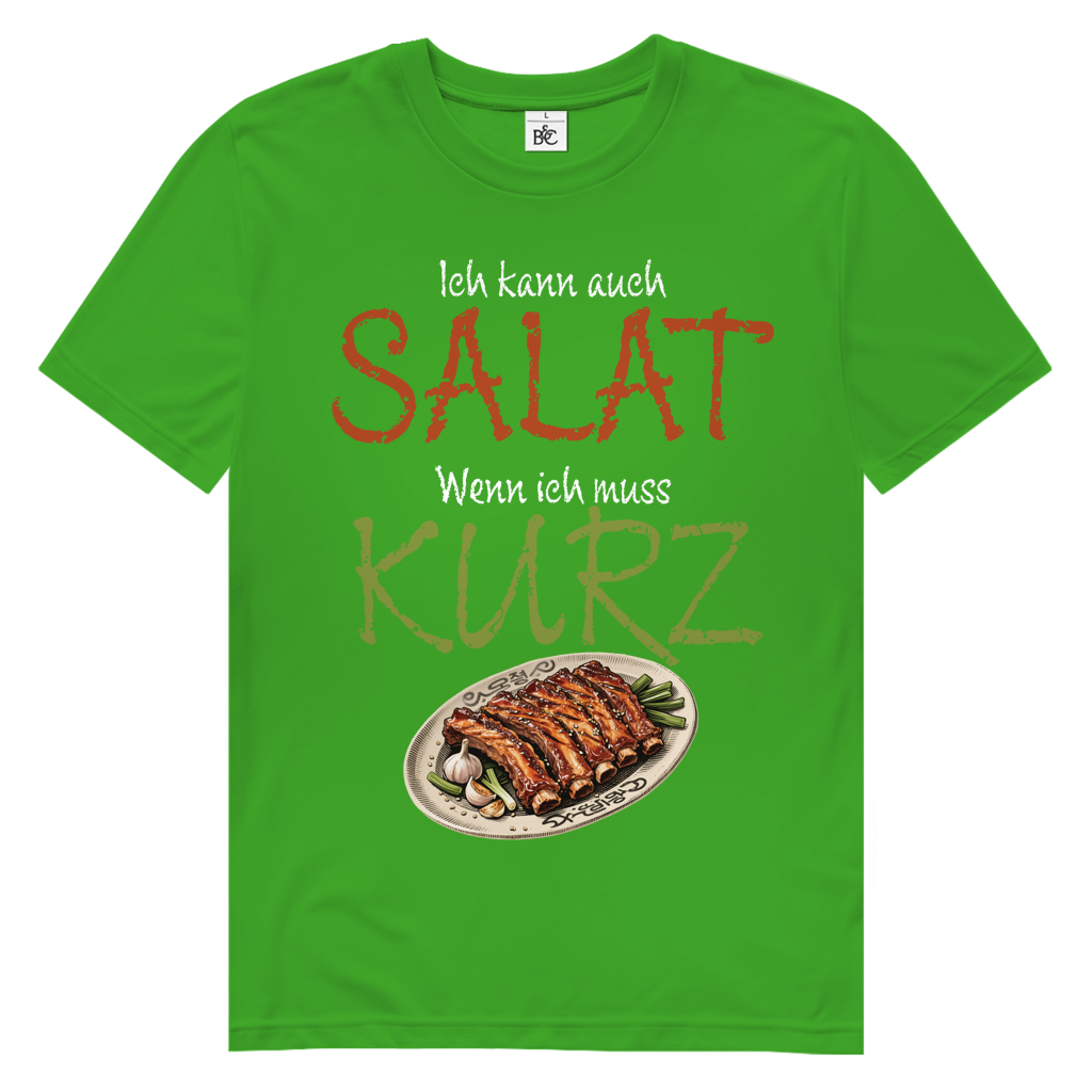 Herren Premium Bio T-Shirt Ich kann auch Salat. Wenn ich muss. Kurz